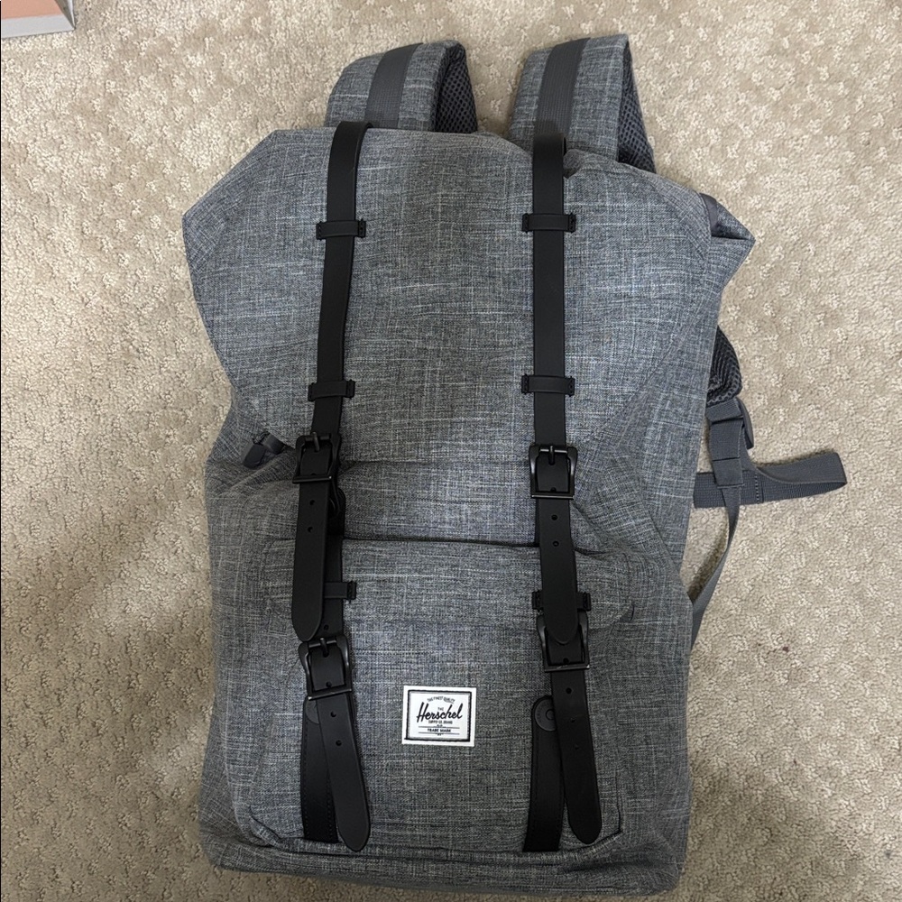 Herschel Supply Company Grey Textured Backpack with Black Straps